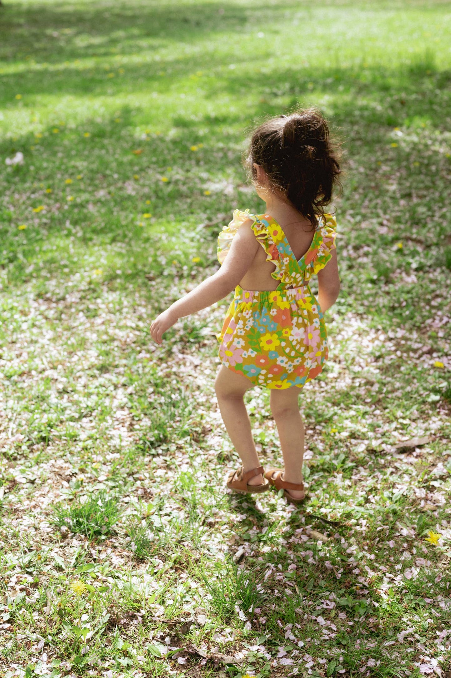 Sixties Summer Floral Pinafore Baby Romper - Baby Clothes