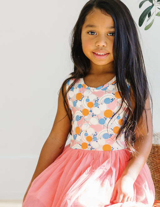 Kids + Baby Tulle Tutu Dress - Clementine Fruit Summer Dress
