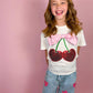 Cherry and Bow Patched Top