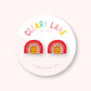 Beaded Rainbow Stud Earrings | Pink & Orange Rainbow