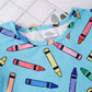 Girls Colorful Crayon Ruffle Flare Dress for back to school