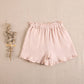 Girls' shorts in bamboo fabric with embroidered details