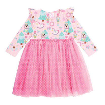 Nutcracker Christmas Long Sleeve Tutu Dress - Kids Christmas