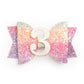 Pastel Rainbow Bow #3 Clip - Kids Birthday Hair Clip
