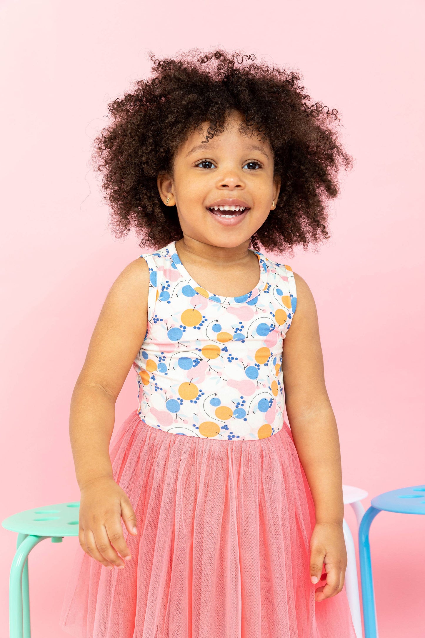 Kids + Baby Tulle Tutu Dress - Clementine Fruit Summer Dress