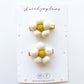 White Felt Floral Hair Clips
