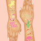 Cowgirl Foil Kids Temporary Tattoos, Bday Party, Activity,