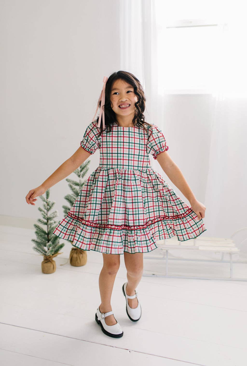 Holiday plaid dress