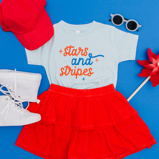 Stars and Stripes Toddler and Youth 4th of July Shirt