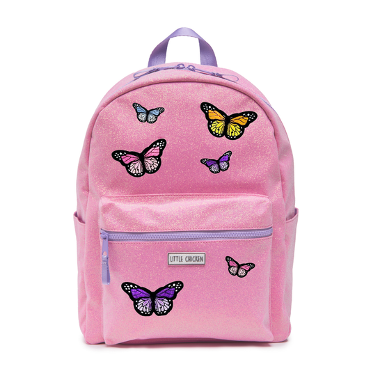 Glitter Kids Backpack with Patches, Girls Back to School