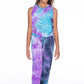 Simply Soft Sleeveless Easy Tank - Purple Turquoise Tie Dye