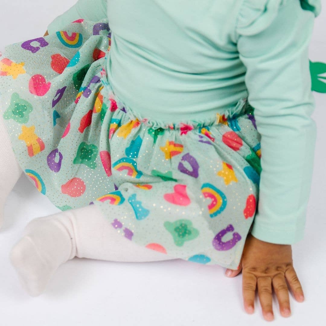Lucky Charm St. Patrick's Day Long Sleeve Tutu Bodysuit