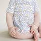 Cotton Peplum Set | Blue Daisy
