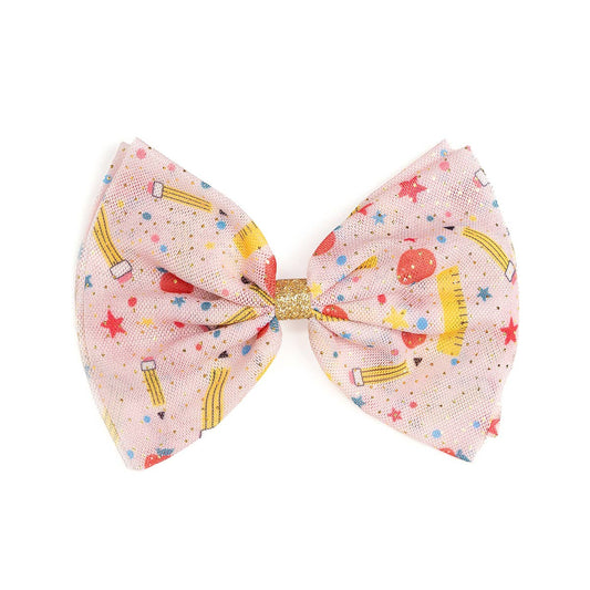 School Days Bow Clip - Back To School Kids Hair Clip
