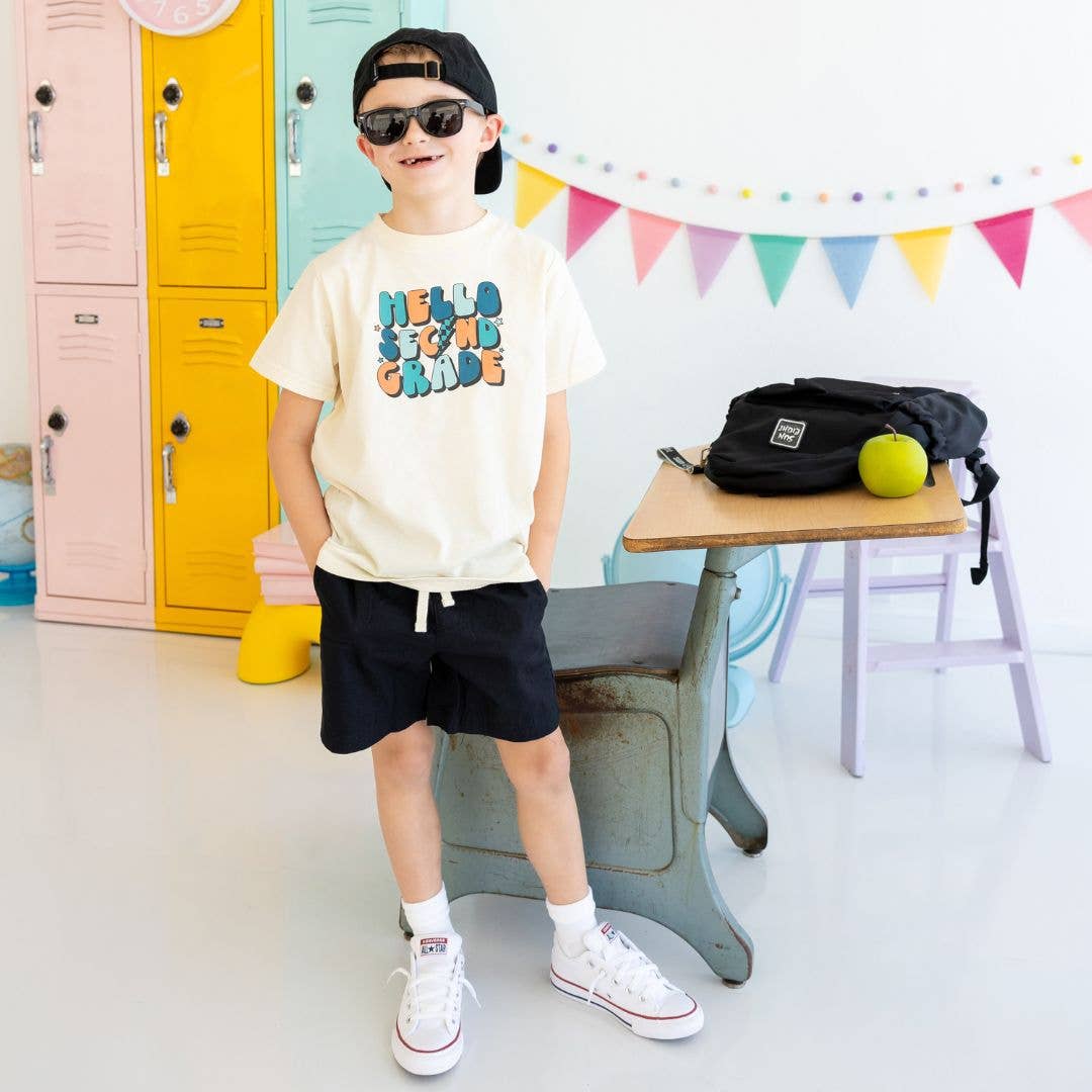 Hello Second Grade Short Sleeve T-Shirt -Back to School Kids