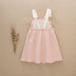 Girl's Strapless Dress in Bambula Fabric with Embroidery