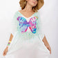 Butterfly Mint Splash Cover Up