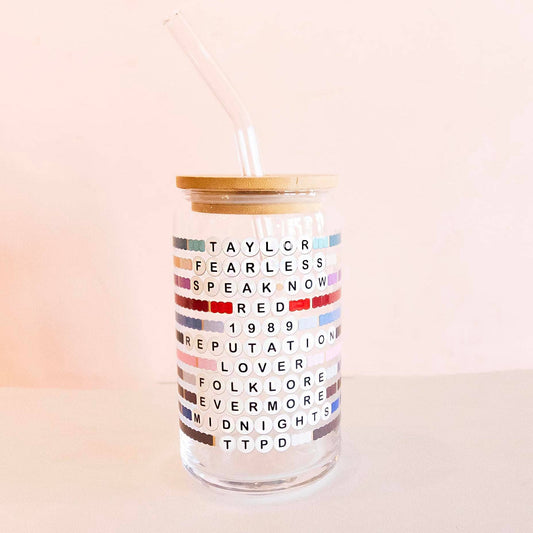 Swiftie Friendship Glass Can Tumbler | TTPD |