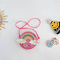 Girls Rainbow Sequined Crossbody Bag small Coin Purse