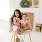 Hayley Romper in Crushed Blush Velvet | Baby | Fall | Winter