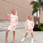 Heart Smilies | Ribbed Hoodie Dress