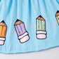 Girls Colorful Crayon Ruffle Flare Dress for back to school
