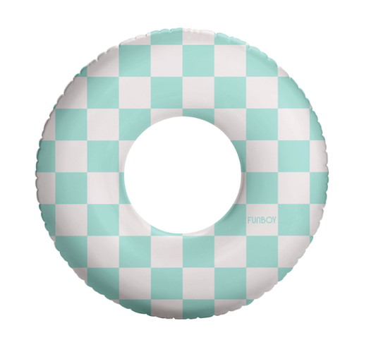 Blue 30" Checkered Kids Tube Float