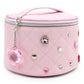 Quilted Rhinestone Makeup Bag