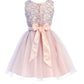 SK887 - multi tone sequin with satin & crystal tulle