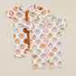 Smiley Bamboo Short Romper | Pink