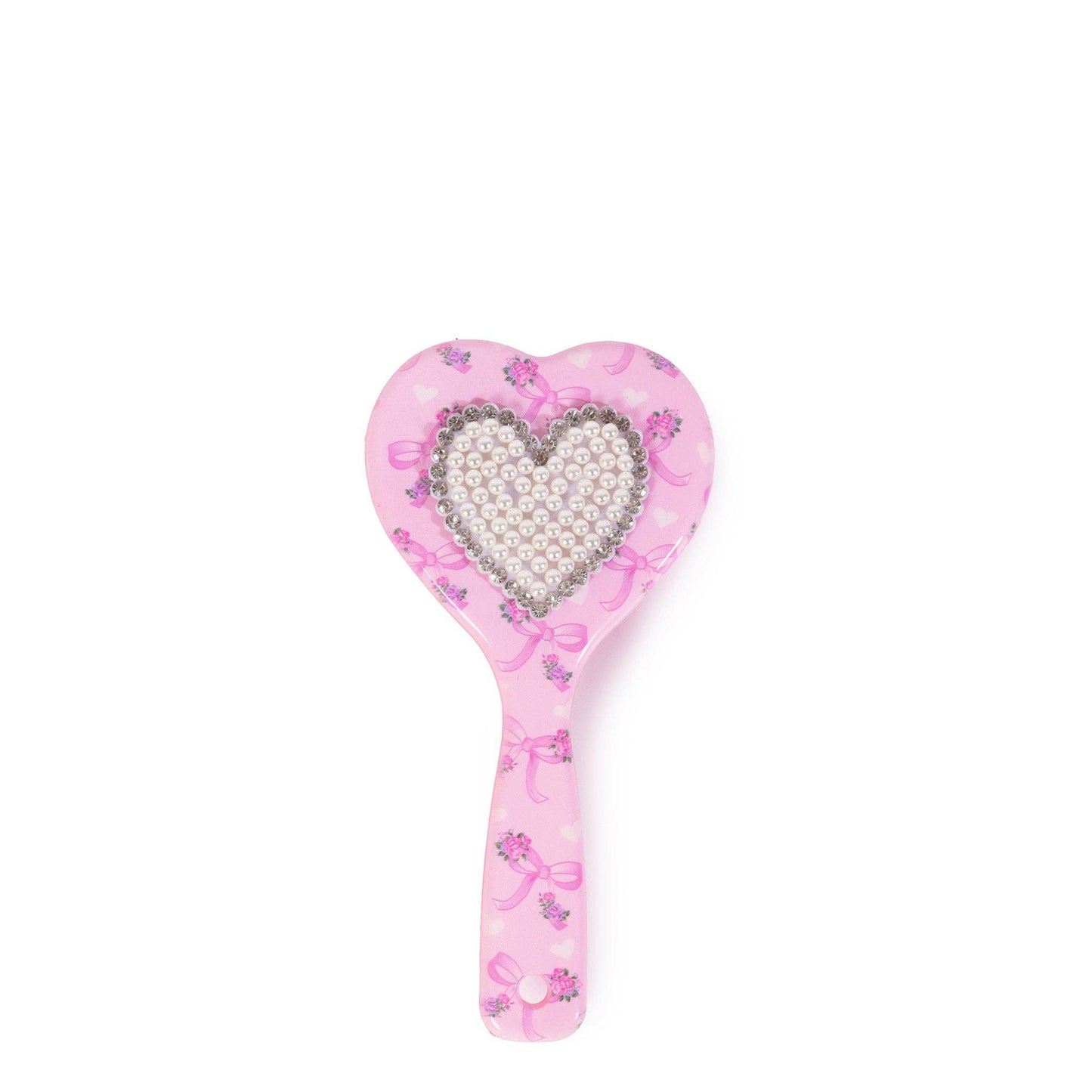 Heart Bow Printed Heart Shaped Hairbrush