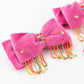 Velvet Hair Bow - Fringe Flare