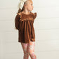 Kids Chocolate Velvet Ruffle Top & Vintage Floral Fall Set