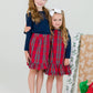 Girls Tis The Season Plaid Ruffle Wrap Skirt