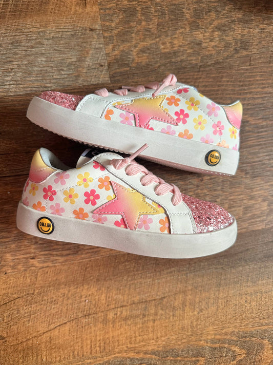 Spring Flowers Ombré Star Sneakers 