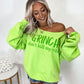 Grinch Don't Kill My Vibes Lime Green Off Shoulder Graphic