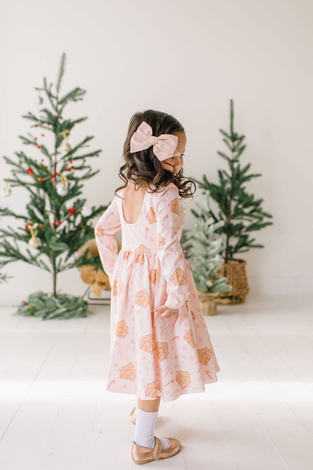 Gwendolyn Dress in Gingerbread | girls Christmas Dress