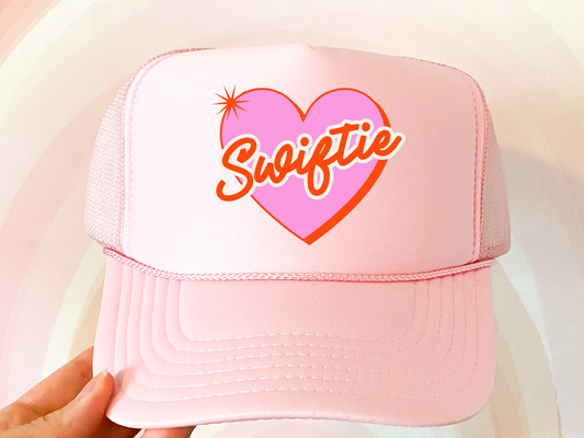 Swiftie Heart Pink Trucker Hat
