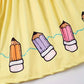 Girls Colorful Crayon Ruffle Flare Dress for back to school