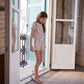 Girls' shorts in bamboo fabric with embroidered details