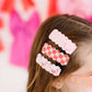 Bows, Hug Me & Checkered Snap Clip Set