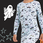 Kids Bamboo Pajamas -Ghouls Night out - Halloween - Coral