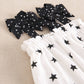 Baby girl's frog with black star print