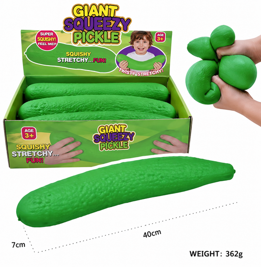 Giant Squeezy Squishy Pickle 🥒- Jumbo Sensory Toy