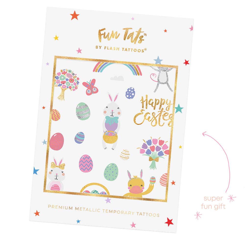 EASTER | Kids Easter inspired metallic tattoo stickers
