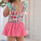 Farrah Leotard - Leopard Floral