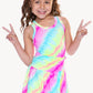 Racerback Tank & Shirred Waist Skort - Rainbow Sherbet Batik