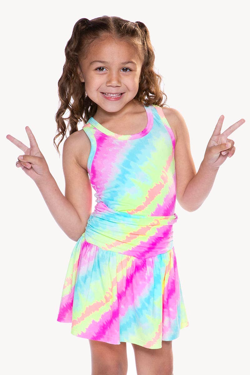 Racerback Tank & Shirred Waist Skort - Rainbow Sherbet Batik