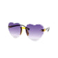 Frameless ombred Heart Sunglasses for Kids