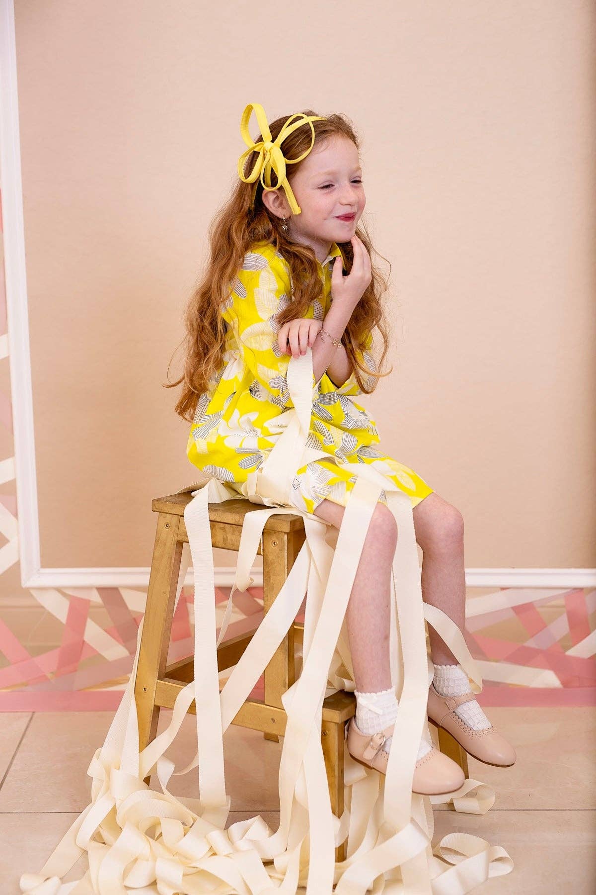 Orchid Butterfly Bow Headband - Ivory